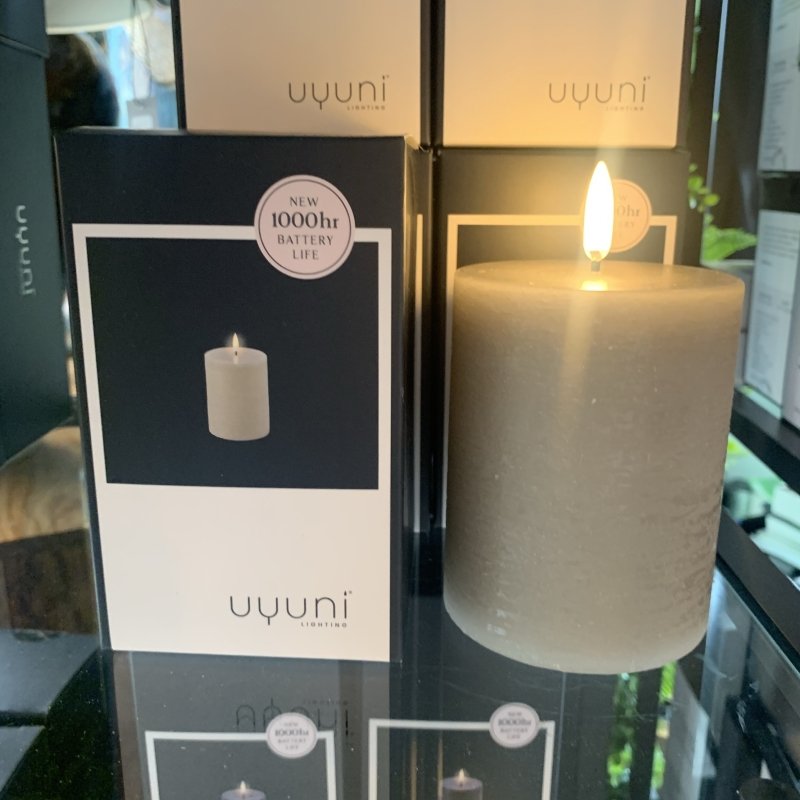 Uyuni Pillar Candle LED Sandstone (S) - OUThaus