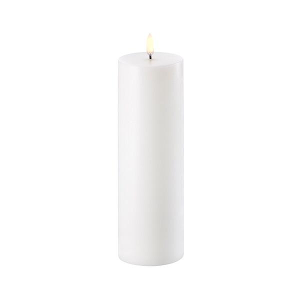 Uyuni Pillar Candle LED White (L) - OUThaus