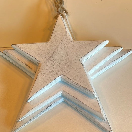 Wooden Stars (White Set of 3) - OUThaus